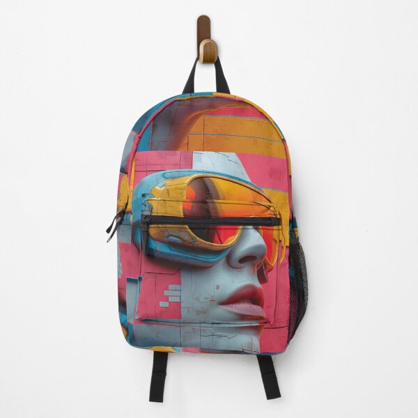 Item preview, The futuristic woman is wearing aviator glasses designed and sold by FuturistFlowArt.