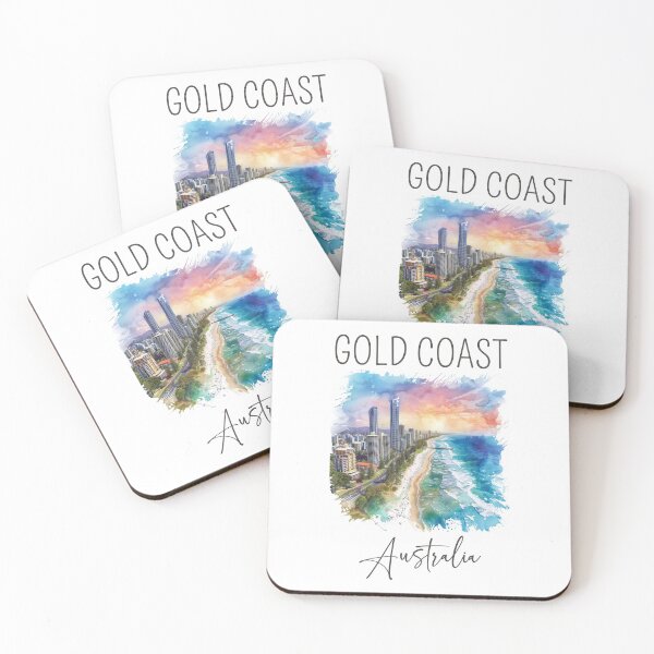 Item preview, Watercolor Design of Gold Coast - Australia designed and sold by Sketch-Shack.