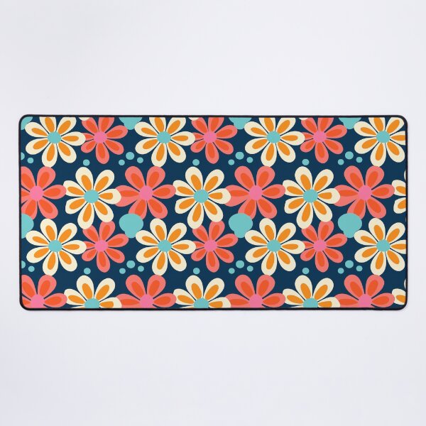 Item preview, Retro Flower Pattern - Pinkie Pink designed and sold by fabinthelab.