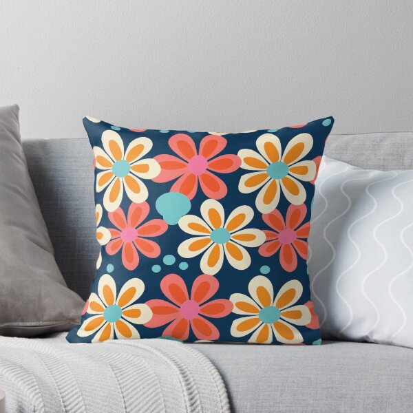 Item preview, Retro Flower Pattern - Pinkie Pink designed and sold by fabinthelab.