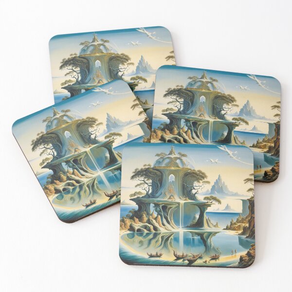 Item preview, Spiritual Abstract Surrealistic Landscape Art designed and sold by artmanikin.
