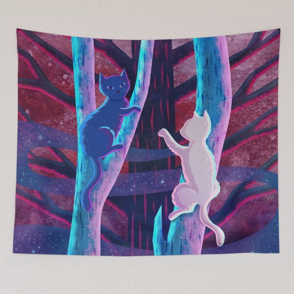 Item preview, The Witching Tree - Goth Cat Print designed and sold by -DearTreehouse-.