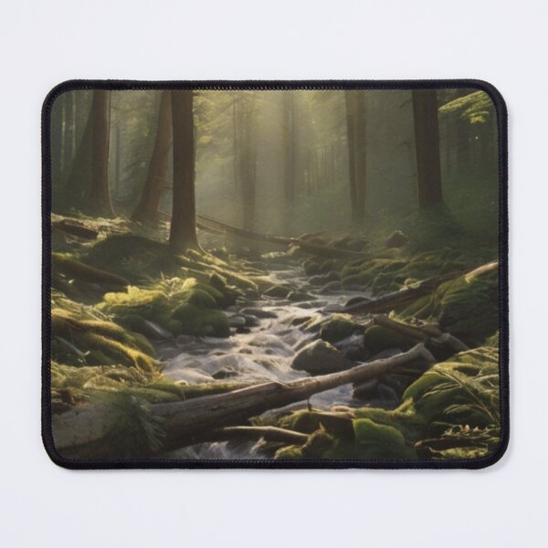 Item preview, Sun-Kissed Forest Creek with Lush Greenery designed and sold by Buzzenon.