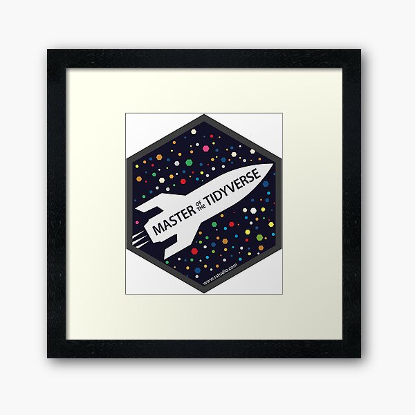 master the tidyverse hex logo Framed Art Print