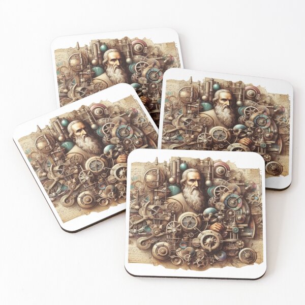 Item preview, From the series of inventions by Leonardo Da Vinci.4 ,Leonardo Da Vinci, Leonardo, Da Vinci TYPOGRAPHY, He, She, They,  designed and sold by 2012DreamVision.