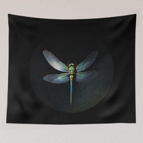 Item preview, Dragonfly, blue, turquoise, Freedom, Moon, トンボ designed and sold by CrisMor-Art.