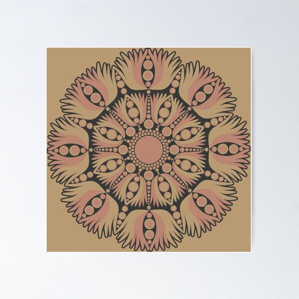 Item preview, Mindful Lotus Royal Circle Polka Dot Mandala Pattern designed and sold by Triplicate Limited.
