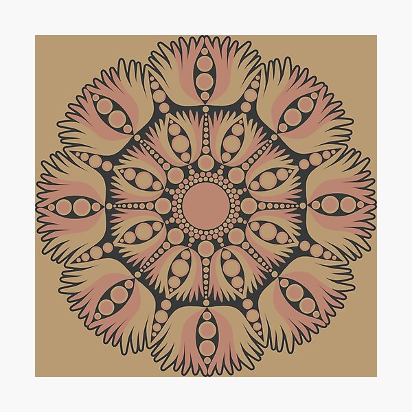 Item preview, Mindful Lotus Royal Circle Polka Dot Mandala Pattern designed and sold by Triplicate Limited.