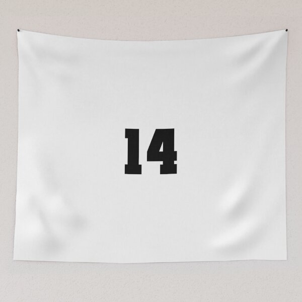 Item preview, 14, fourteen, black, soccer league designed and sold by Numbers-Art.
