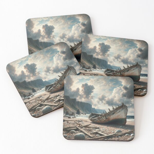 Item preview, Wreck of Boat on Beach designed and sold by SamLH69.
