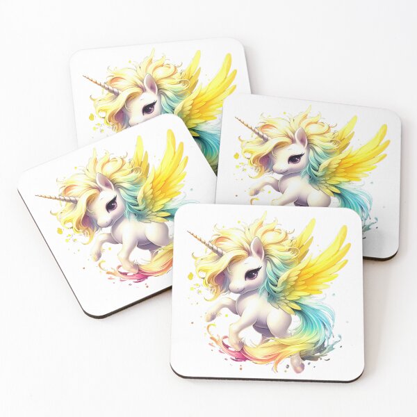 Item preview, Yellow Flying Rainbow Unicorn V2 designed and sold by CHIBI_POPZ.