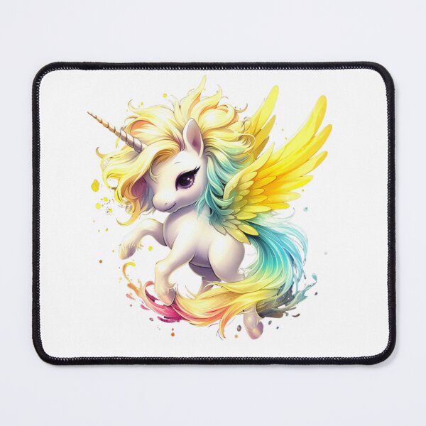 Item preview, Yellow Flying Rainbow Unicorn V2 designed and sold by CHIBI_POPZ.