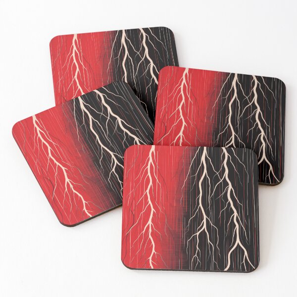 Item preview, Red Black Lightning Bolt designed and sold by EnchantArtCo.