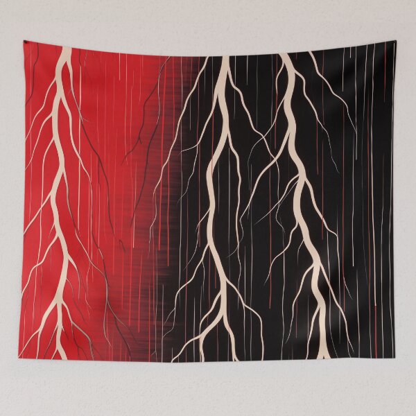 Item preview, Red Black Lightning Bolt designed and sold by EnchantArtCo.