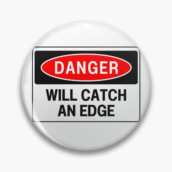Item preview, Danger Will Catch an Edge Snowboarding Skiing Helmet Sticker designed and sold by LiamJC.