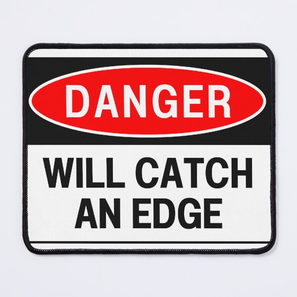 Item preview, Danger Will Catch an Edge Snowboarding Skiing Helmet Sticker designed and sold by LiamJC.