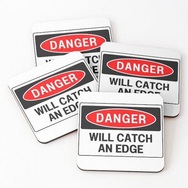 Item preview, Danger Will Catch an Edge Snowboarding Skiing Helmet Sticker designed and sold by LiamJC.