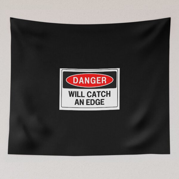 Item preview, Danger Will Catch an Edge Snowboarding Skiing Helmet Sticker designed and sold by LiamJC.