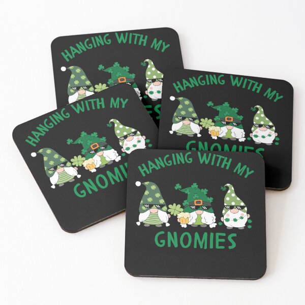 Item preview, Funny St Patrick's Day fairy garden gnome small beard Qoute Hanging with my Gnomies  designed and sold by Hamzakhotbi.