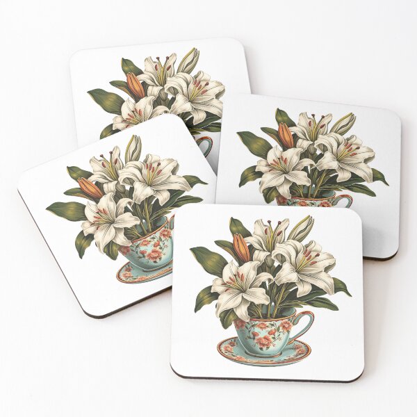 Artikelvorschau, Ruhige Lilien-Teetasse Oasis – Kunst mit floraler Eleganz entworfen und verkauft von Rez3rekt.