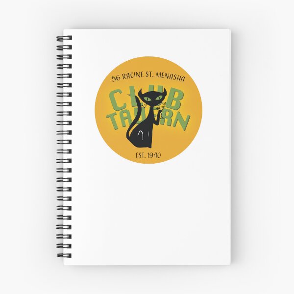 Item preview, club tavern cat button logo designed and sold by KelbelDesigns.