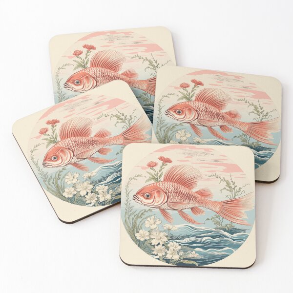 Item preview, Vintage happy fish sticker designed and sold by EveNorthArt.