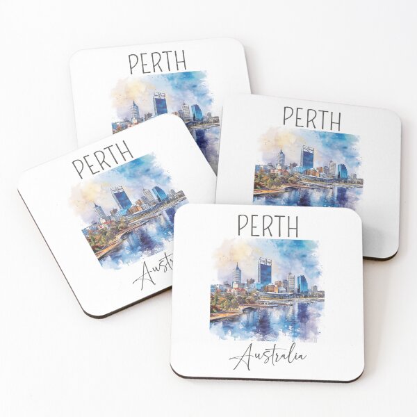 Item preview, Watercolor Design of Perth - Australia designed and sold by Sketch-Shack.