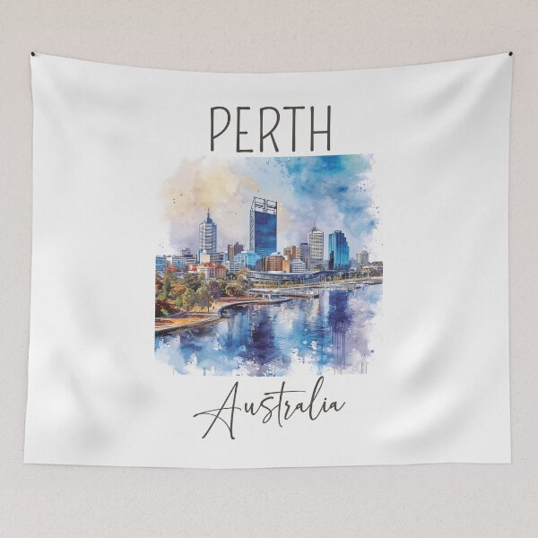 Item preview, Watercolor Design of Perth - Australia designed and sold by Sketch-Shack.