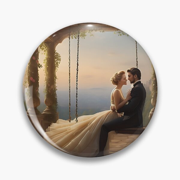 Item preview, Baroque swing love couple at sunset AI generated  designed and sold by Khala.