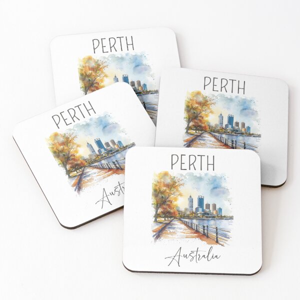 Item preview, Watercolor Design of Perth - Australia designed and sold by Sketch-Shack.