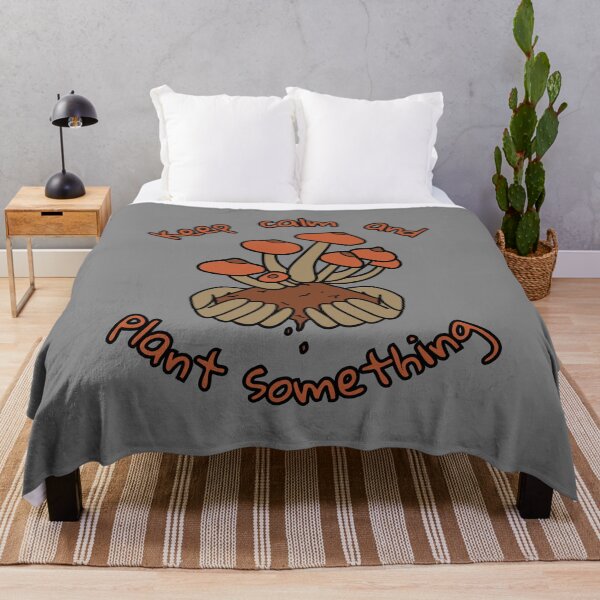 Item preview, Keep calm and plant something, plant mushrooms Medical Mushrooms, black humor, designed and sold by GOLDENGARDENART.