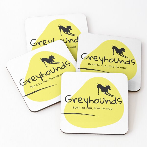 Item preview, Greyhounds Born to run, live to nap designed and sold by Sleek Sketch Studio.