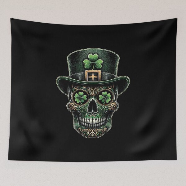 Item preview, St Patricks Day Skull Leprechaun St Patricks Day Skeleton Irish Gifts T-Shirt designed and sold by MAPDDesigns.