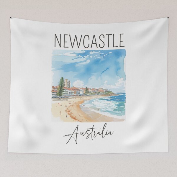 Item preview, Watercolor Design of Newcastle - Australia designed and sold by Sketch-Shack.