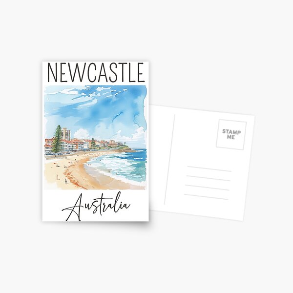Item preview, Watercolor Design of Newcastle - Australia designed and sold by Sketch-Shack.
