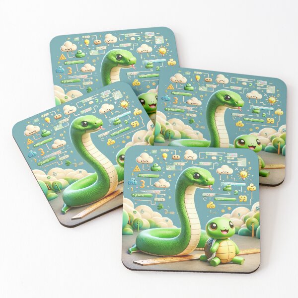 Item preview, Code Quest: Python's Whimsical World of Learning designed and sold by TuringTacoTales.