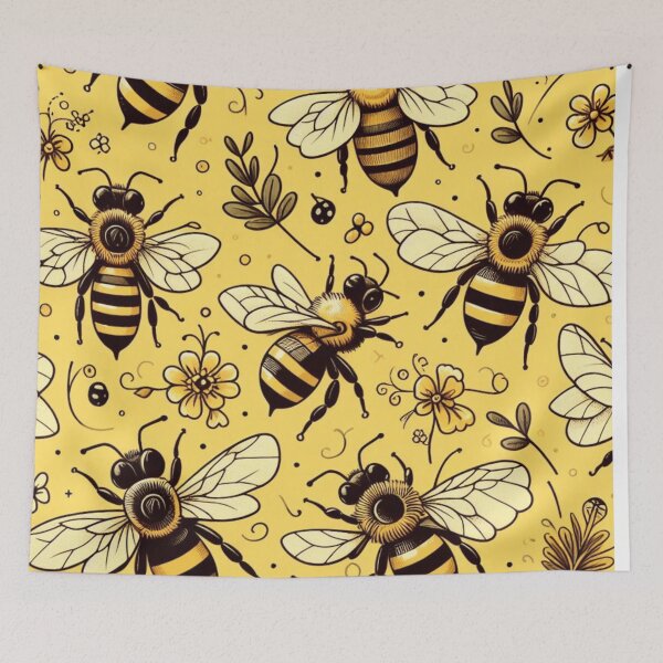 Item preview, Bees Pattern - Nature-inspired Design for Bee Lovers designed and sold by asbno19.