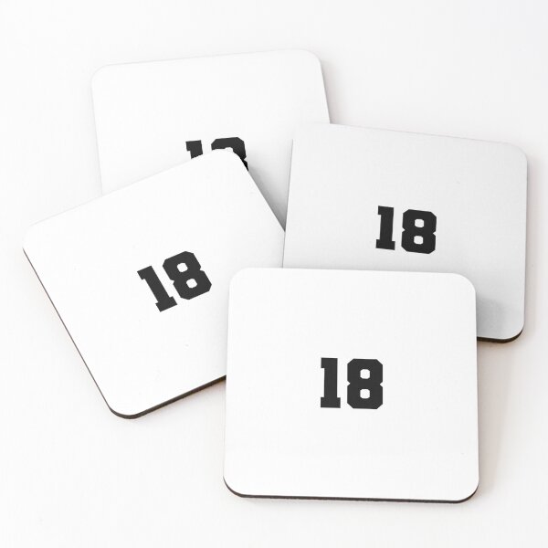 Item preview, 18, eighteen, black, soccer league designed and sold by Numbers-Art.