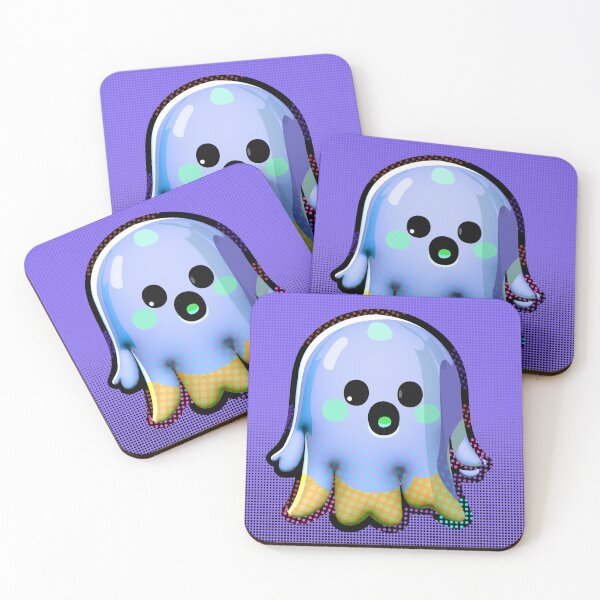 Item preview, Super cute little purple octopus kawaii ghost designed and sold by ladstudio.