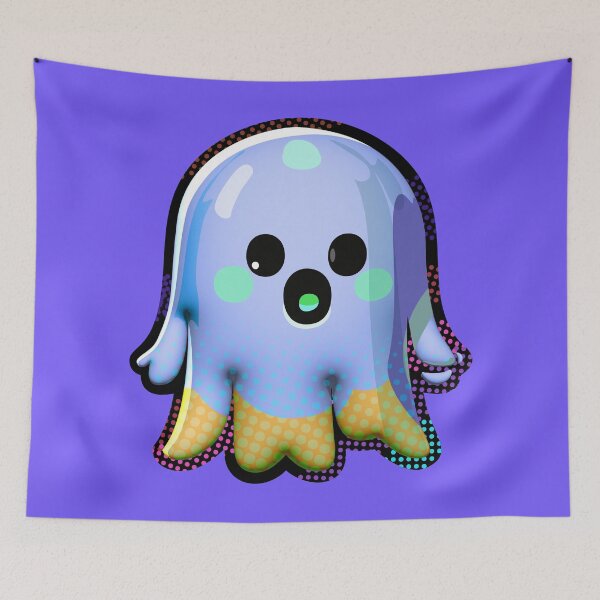 Item preview, Super cute little purple octopus kawaii ghost designed and sold by ladstudio.