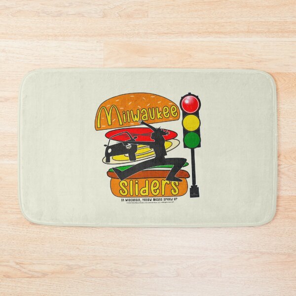 Item preview, Milwaukee Sliders • In Wisconsin, Yellow Means Speed Up! designed and sold by MKE Rhine Maiden  •  Grumble Services, LLC..