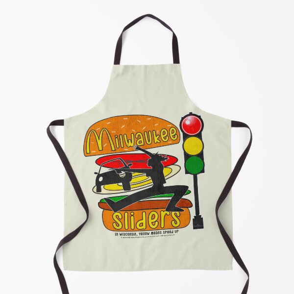 Item preview, Milwaukee Sliders • In Wisconsin, Yellow Means Speed Up! designed and sold by MKE Rhine Maiden  •  Grumble Services, LLC..