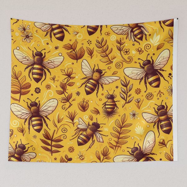 Item preview, Bees Pattern - Nature-inspired Design for Bee Lovers designed and sold by asbno19.
