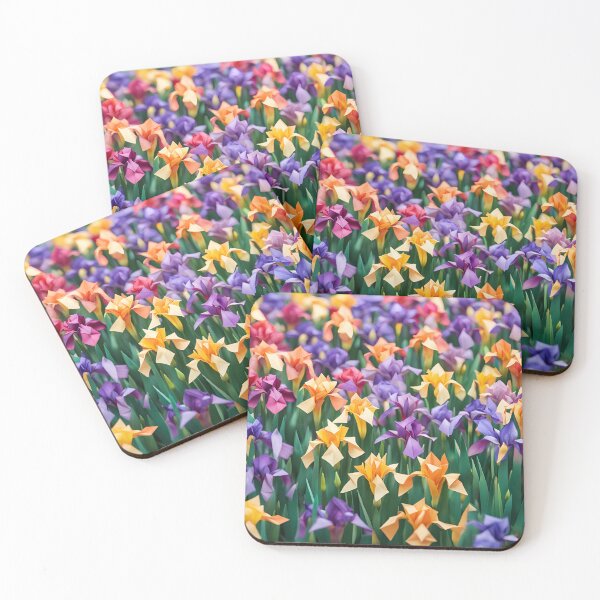 Item preview, Origami Art - Canvas of Iris Dreams: A Spectrum of Nature's Hues designed and sold by ArtfulFolds.
