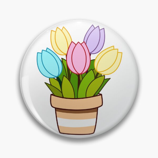 Item preview, Flower Pot with Tulips designed and sold by WildGuess5.
