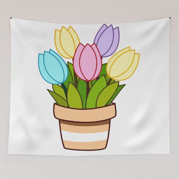 Item preview, Flower Pot with Tulips designed and sold by WildGuess5.