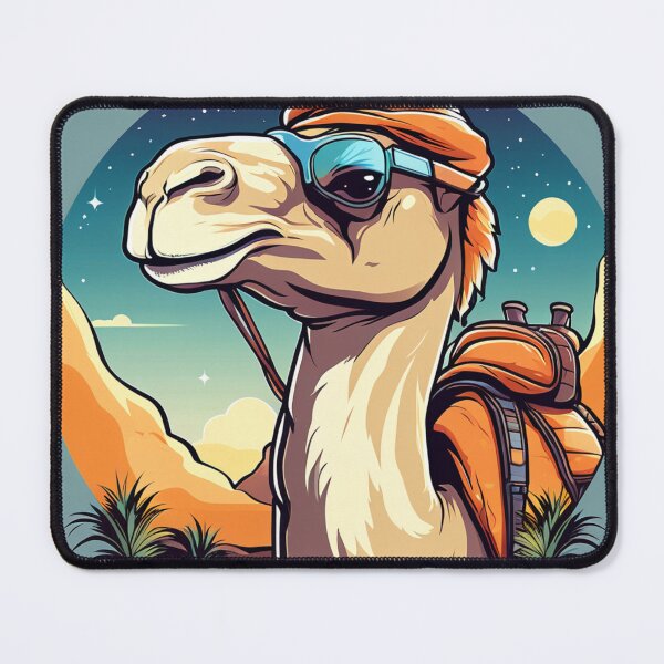 Item preview, Desert Wanderlust: Camel Explorer Sticker designed and sold by Eandbeyond.