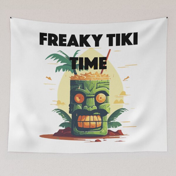 Item preview, Tiki Drink - Freaky Tiki Time (Black Lettering) designed and sold by VelvetRoom.