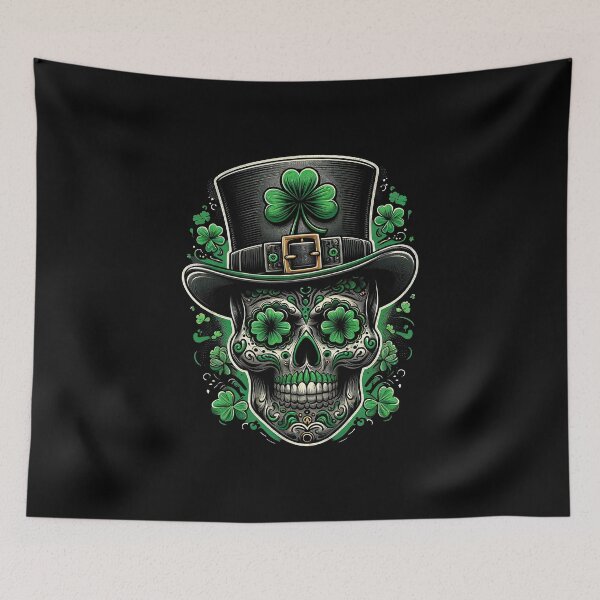 Item preview, St Patricks Day Skull Leprechaun St Patricks Day Skeleton Irish Gifts T-Shirt designed and sold by MAPDDesigns.