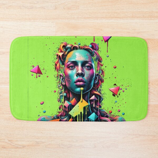 Item preview, Surreal Neon Dreamscape Cosmic Beauty Portrait designed and sold by WickedAI.